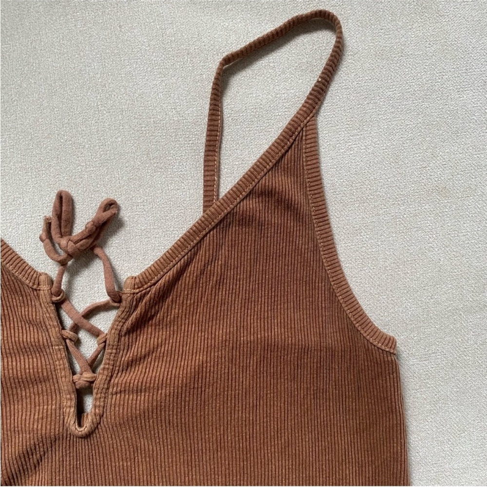 Soft and Sexy American Eagle | Size XL | Ribbed Women’s Top Rust - Picture 2 of 5